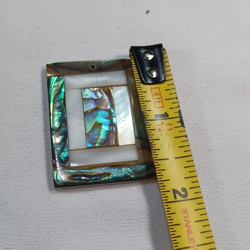 Colorful Square Abalone Shell Pendant